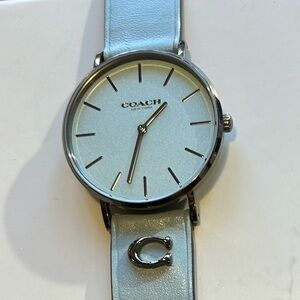 Coach Perry Watch With 36mm Blue Face & Blue Leather Band
